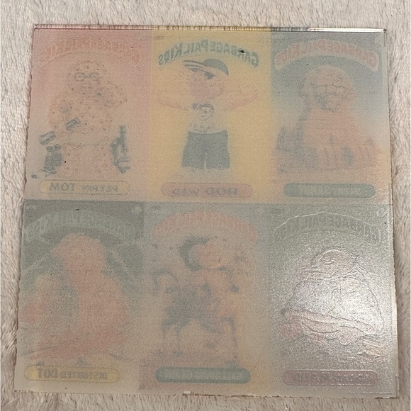 Rare Vtg MCM 1986 Glass Six Different Images Of Garbage Pail Kids Carnival Prize - Picture 4 of 15